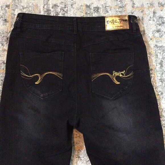 DESIGUAL EXOTIC DISTRESSED JEANS! EUC! SZ EURO 32 - Picture 11 of 12